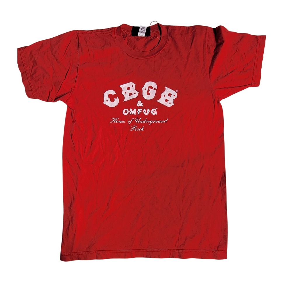 CBGB OMFUG Home of Underground Rock Red Graphic T-Shirt Small Made in USA